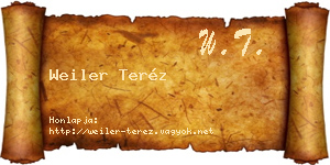 Weiler Teréz névjegykártya